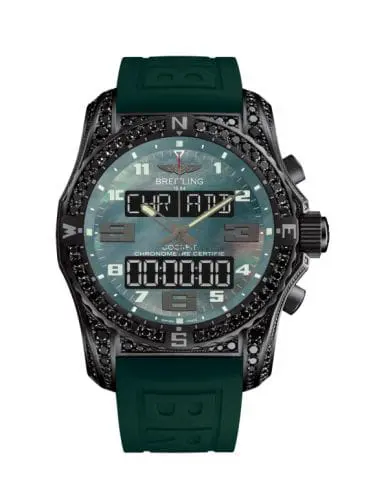 Breitling Cockpit B50 Night Mission Diamondworks / Green MOP / Rubber / Foldng VB5010AX/L530/292S/V20DSA.4