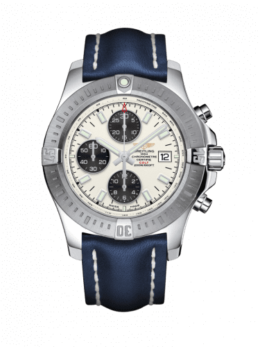 Breitling Colt Chronograph Automatic Stainless Steel / Stratus Silver / Calf / Folding A1338811/G804/112X/A20D.1