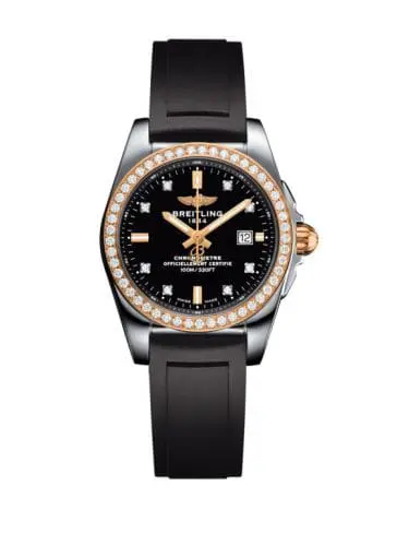 Breitling Galactic 29 Stainless Steel / Rose Gold / Diamond / Trophy Black Diamond / Rubber C7234853/BE86/248S/A12S.1
