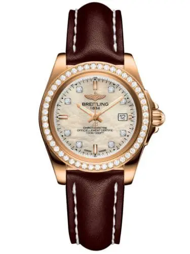 Breitling Galactic 32 Sleek Edition Rose Gold / Diamond / Pearl Diamond / Calf H7133053.A803.410X