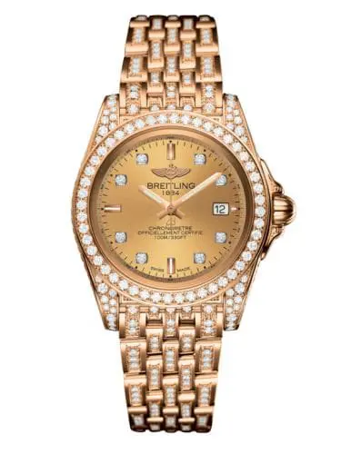 Breitling Galactic 32 Sleek Edition Rose Gold / Diamondworks / Golden Sun Diamond / Bracelet H71330AF.H550.792T