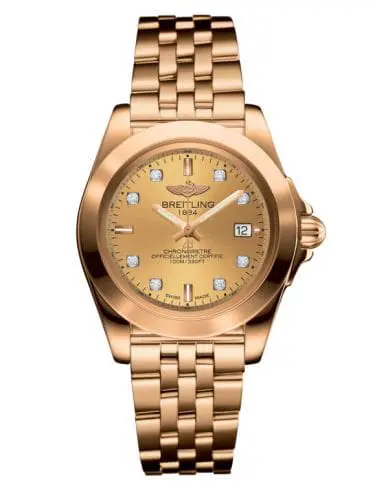 Breitling Galactic 32 Sleek Edition Rose Gold / Golden Sun Diamond / Bracelet H7133012.H550.792H