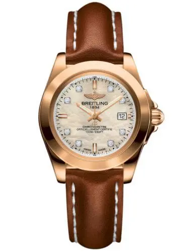 Breitling Galactic 32 Sleek Edition Rose Gold / Pearl Diamond / Calf H7133012.A803.406X