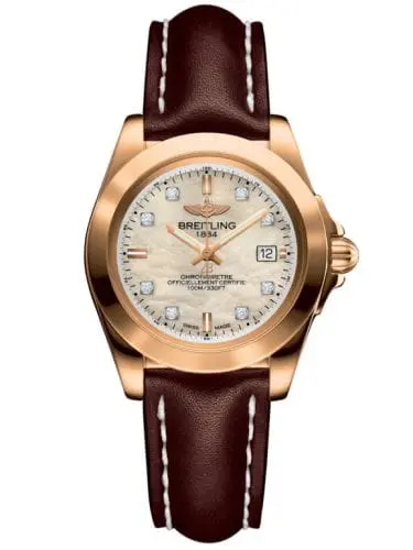 Breitling Galactic 32 Sleek Edition Rose Gold / Pearl Diamond / Calf H7133012.A803.410X