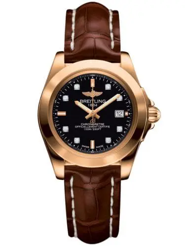 Breitling Galactic 32 Sleek Edition Rose Gold / Trophy Black Diamond / Croco H7133012.BF64.778P
