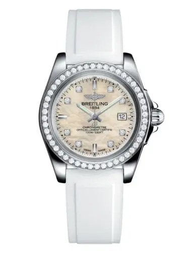 Breitling Galactic 32 Sleek Edition Stainless Steel / Diamond / Pearl Diamond / Rubber A7133053/A801/164S/A14S.1