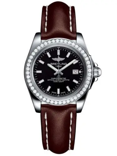 Breitling Galactic 32 Sleek Edition Stainless Steel / Diamond / Trophy Black / Calf A7133053/BF62/410X/A14BA.1