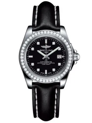Breitling Galactic 32 Sleek Edition Stainless Steel / Diamond / Trophy Black Diamond / Calf A7133053/BF63/408X/A14BA.1