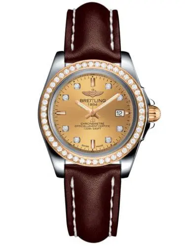 Breitling Galactic 32 Sleek Edition Stainless Steel / Rose Gold / Diamond / Golden Sun Diamond / Calf C7133053/H550/410X/A14BA.1