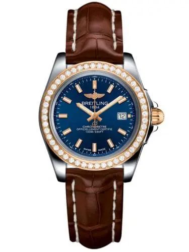 Breitling Galactic 32 Sleek Edition Stainless Steel / Rose Gold / Diamond / Horizon Blue / Croco C7133053/C952/778P/A14BA.1