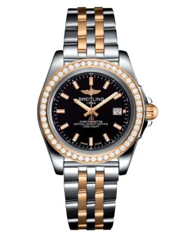 Breitling Galactic 32 Sleek Edition Stainless Steel / Rose Gold / Diamond / Trophy Black / Bracelet C7133053/BF65/792C