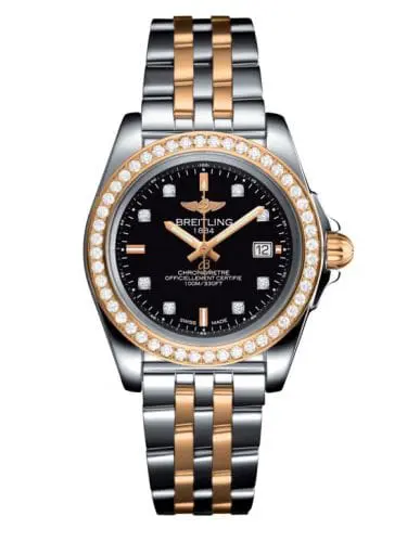 Breitling Galactic 32 Sleek Edition Stainless Steel / Rose Gold / Diamond / Trophy Black Diamond / Bracelet C7133053/BF64/792C