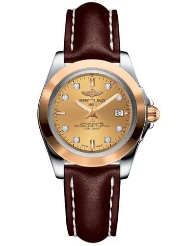 Breitling Galactic 32 Sleek Edition Stainless Steel / Rose Gold / Golden Sun Diamond / Calf C7133012/H550/410X/A14BA.1