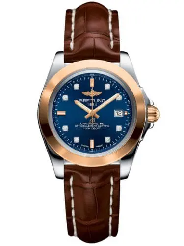 Breitling Galactic 32 Sleek Edition Stainless Steel / Rose Gold / Horizon Blue Diamond / Croco C7133012/C967/778P/A14BA.1