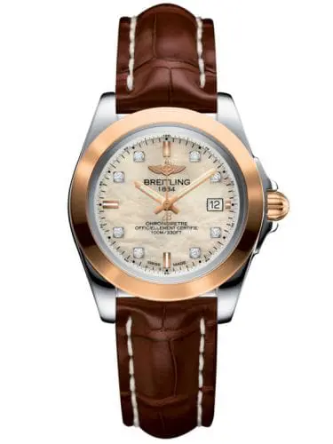 Breitling Galactic 32 Sleek Edition Stainless Steel / Rose Gold / Pearl Diamond / Croco C7133012/A803/778P/A14BA.1