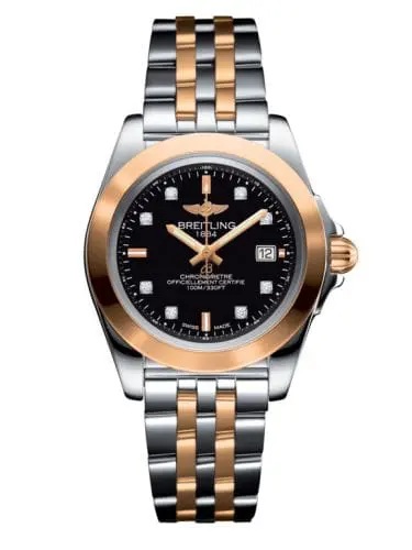 Breitling Galactic 32 Sleek Edition Stainless Steel / Rose Gold / Trophy Black Diamond / Bracelet C7133012/BF64/792C