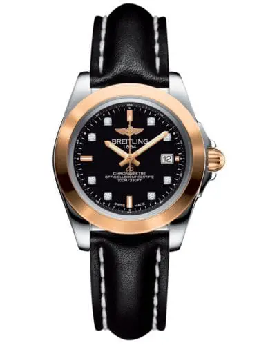 Breitling Galactic 32 Sleek Edition Stainless Steel / Rose Gold / Trophy Black Diamond / Calf C7133012/BF64/408X/A14BA.1