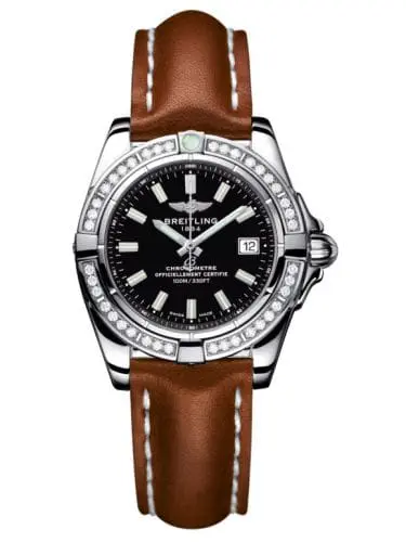 Breitling Galactic 32 Stainless Steel / Diamond / Onyx Black / Calf A71356LA.BE76.406X