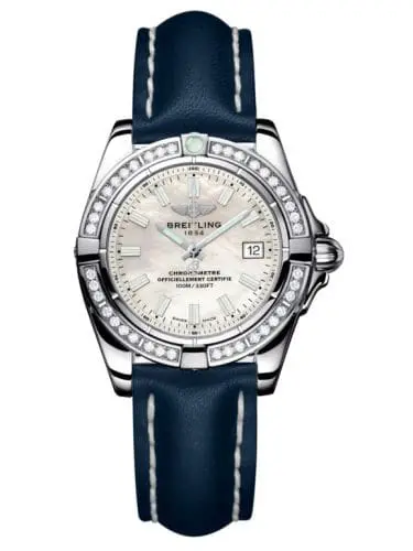 Breitling Galactic 32 Stainless Steel / Diamond / Pearl / Calf A71356LA.A787.116X