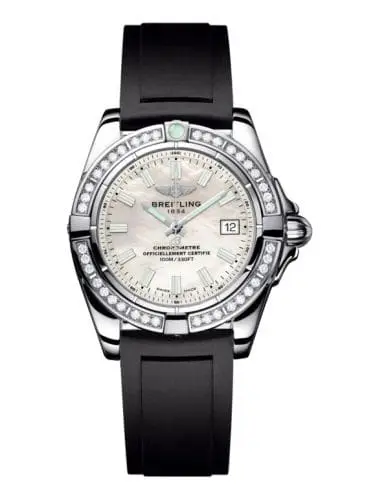 Breitling Galactic 32 Stainless Steel / Diamond / Pearl / Rubber A71356LA.A787.133S