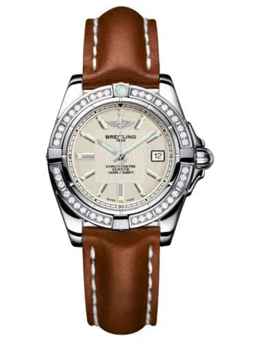Breitling Galactic 32 Stainless Steel / Diamond / Sierra Silver / Calf A71356LA.G702.406X