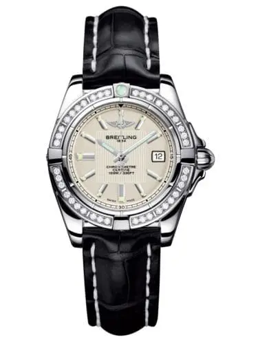 Breitling Galactic 32 Stainless Steel / Diamond / Sierra Silver / Croco A71356LA.G702.777P