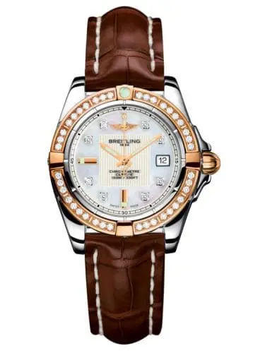 Breitling Galactic 32 Stainless Steel / Rose Gold / Diamond / Pearl Diamond / Croco C71356LA.A712.778P