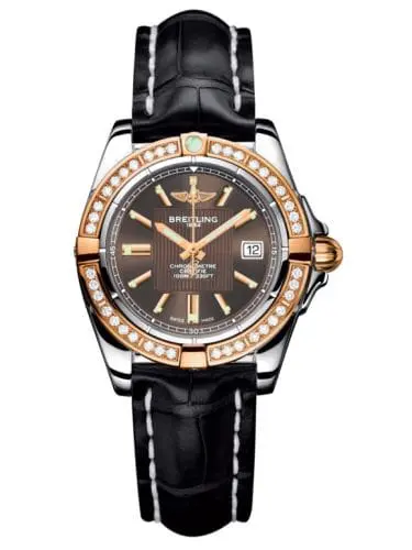 Breitling Galactic 32 Stainless Steel / Rose Gold / Diamond / Solar Bronze / Croco C71356LA.Q581.777P