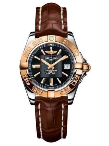 Breitling Galactic 32 Stainless Steel / Rose Gold / Trophy Black / Croco C71356L2.BA12.778P