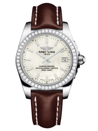 Breitling Galactic 36 Stainless Steel / Diamond / Pearl / Calf A7433053.A779.416X