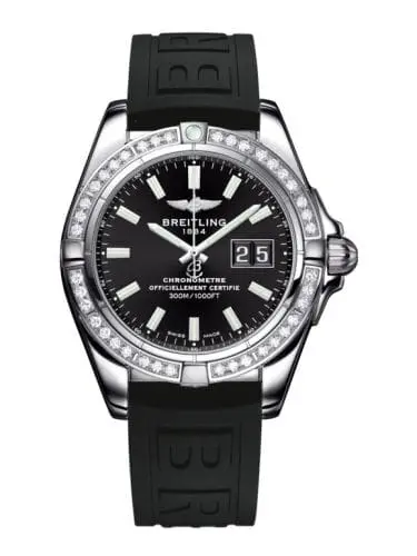 Breitling Galactic 41 Stainless Steel / Diamond / Onyx Black / Rubber A49350LA.BE58.150S