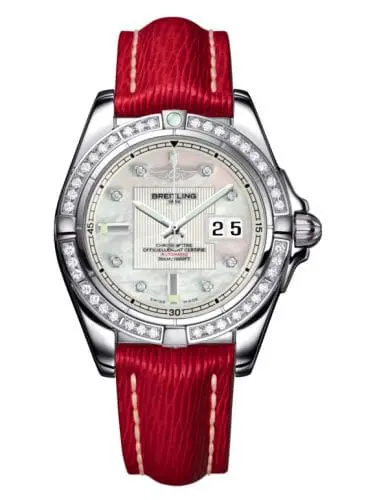 Breitling Galactic 41 Stainless Steel / Diamond / Pearl Diamond / Sahara A49350LA.A702.219X