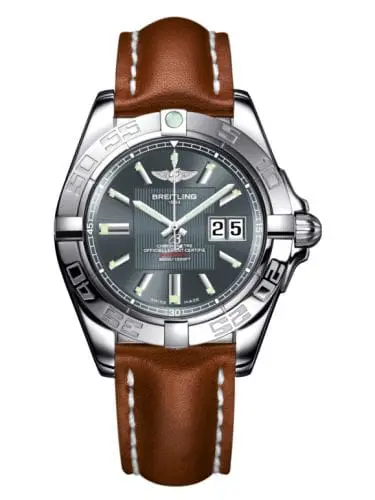 Breitling Galactic 41 Stainless Steel / Tomcat Gray / Calf A49350L2.F549.425X