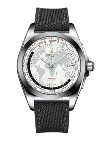 Breitling Galactic Unitime Stainless Steel / SleekT / Antarctica White / Military WB3510U0.A777.109W