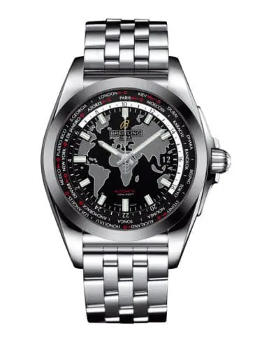 Breitling Galactic Unitime Stainless Steel / SleekT / Trophy Black / Bracelet WB3510U4.BD94.375A