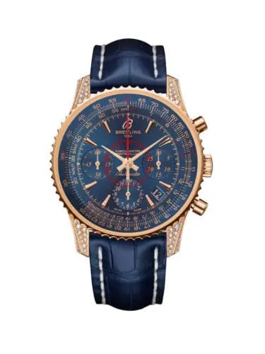 Breitling Montbrillant 01 Red Gold / Diamondworks / Aurora Blue / Croco RB0130AL|C896|718P
