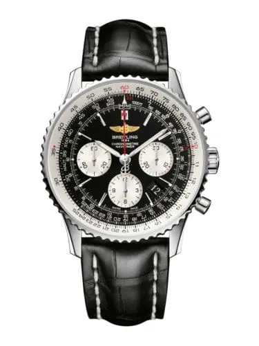 Breitling Navitimer 01 43 Stainless Steel / Black / Alligator / Pin AB012012/BB01/743P/A20BA.1