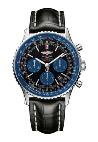 Breitling Navitimer 01 43 Stainless Steel / Blue Edition / Croco / Pin AB012116/BE09/743P/A20BA.1