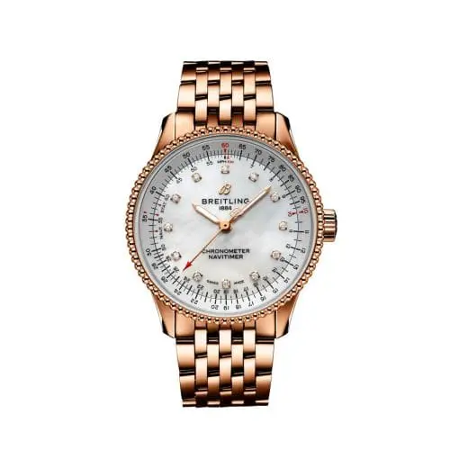 Breitling Navitimer 1 35 Automatic Red Gold / MOP / Bracelet R17395211A1R1