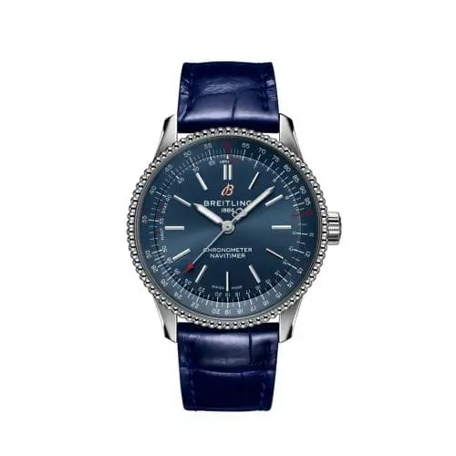 Breitling Navitimer 1 35 Automatic Stainless Steel / Blue / Croco / Pin A17395161C1P1