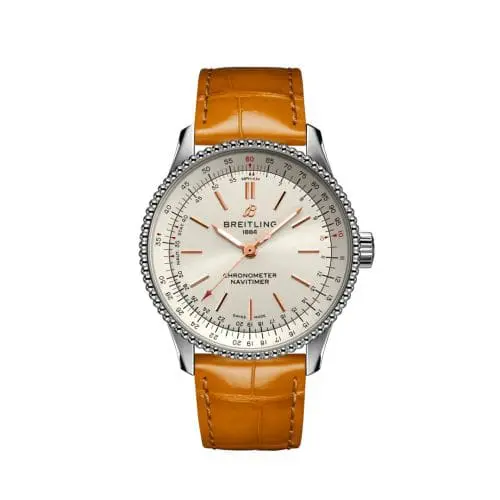 Breitling Navitimer 1 35 Automatic Stainless Steel / Silver / Croco / Folding A17395F41G1P4