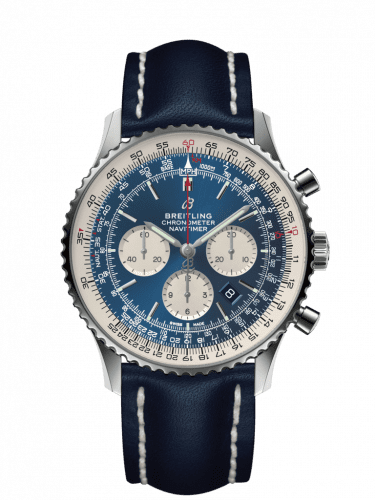 Breitling Navitimer 1 B01 Chronograph 46 Stainless Steel / Aurora Blue / Calf / Pin AB0127211C1X1