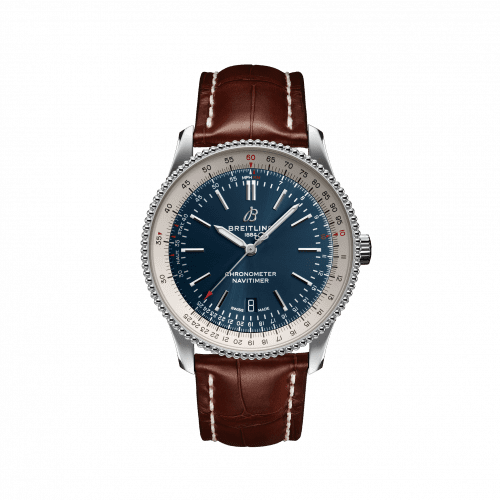 Breitling Navitimer Automatic 41 Automatic Stainless Steel / Blue / Croco / Folding A17326211C1P2