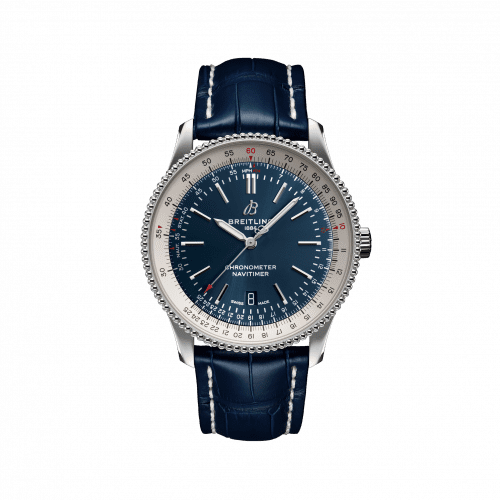 Breitling Navitimer Automatic 41 Automatic Stainless Steel / Blue / Croco / Pin A17326211C1P3