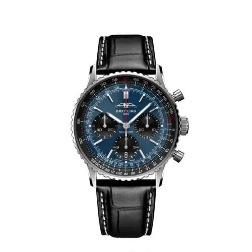 Breitling Navitimer B01 Chronograph 41 Stainless Steel / Blue / Alligator - Folding AB0139241C1P1