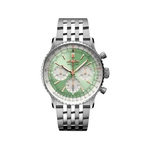 Breitling Navitimer B01 Chronograph 41 Stainless Steel / Mint Green / Bracelet AB0139211L1A1