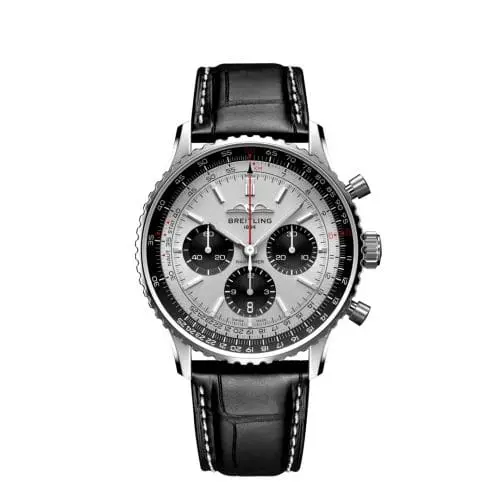 Breitling Navitimer B01 Chronograph 43 Stainless Steel / Silver / Alligator - Folding AB0138241G1P1