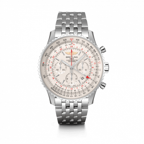 Breitling Navitimer GMT Stainless Steel / Silver / Bracelet AB0441211G1A1