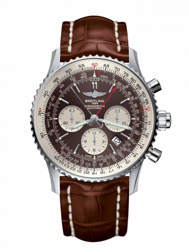 Breitling Navitimer Rattrapante Stainless Steel / Panamerican Bronze / Croco / Folding AB031021/Q615/755P/A20D.1