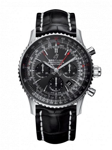 Breitling Navitimer Rattrapante Stainless Steel / Stratos Gray / Croco / Folding / Boutique Edition AB03102A1F1P1